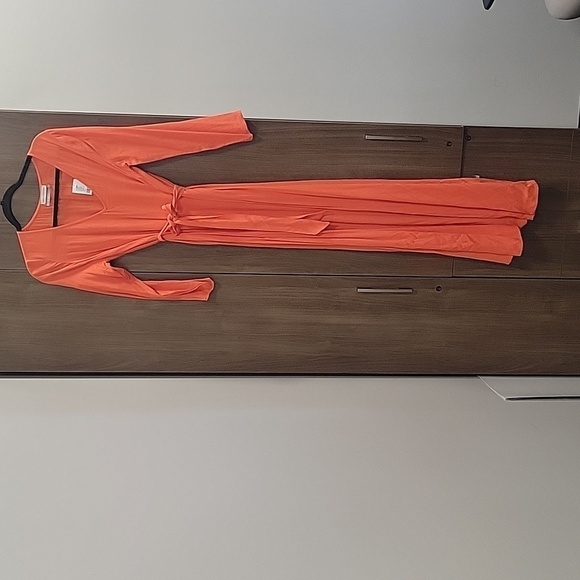 Urban Outfitters-V-Neck Long Sleeve Maxi Dress-NWT-Size Medium - Picture 6 of 16